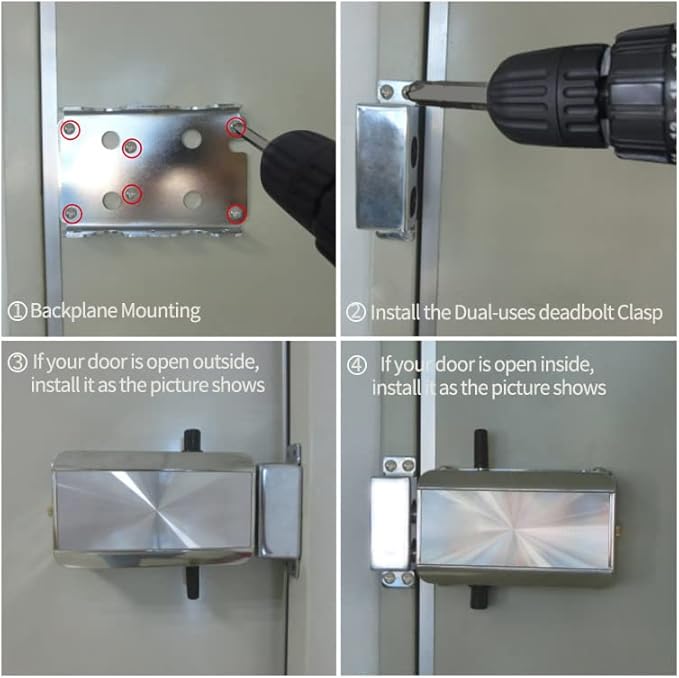 Keyless Entry Electronic Lock with 4 Remote Control, Smart Lock Anti-Theft Deadbolt Access Control System