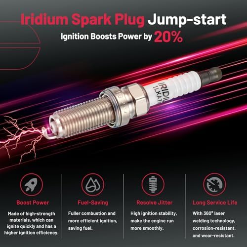 BDFHYK Ignition Coil Pack UF724 and Iridium Spark Plugs 93501 Compatible with Subaru 2014-2016 Forester 2013-2015 Impreza 2013-2014 Legacy Outback XV Crosstrek 2.5L 2.0L H4 C974 5C1899 COP626,Set of 4