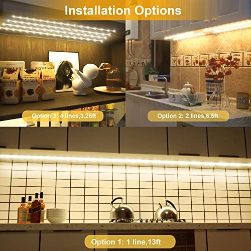 LAFULIT 8 PCS 20in Under Cabinet Lighting Kit, 4000K