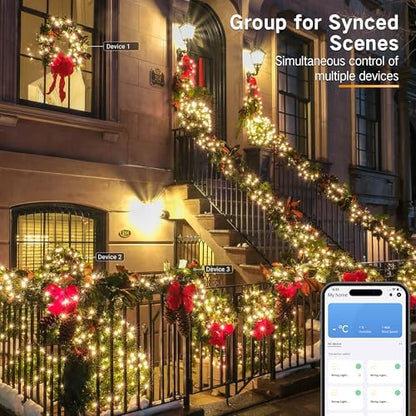 ODEETRONIC Smart Christmas Mini String Lights, 98 ft 300 LED Color Changing