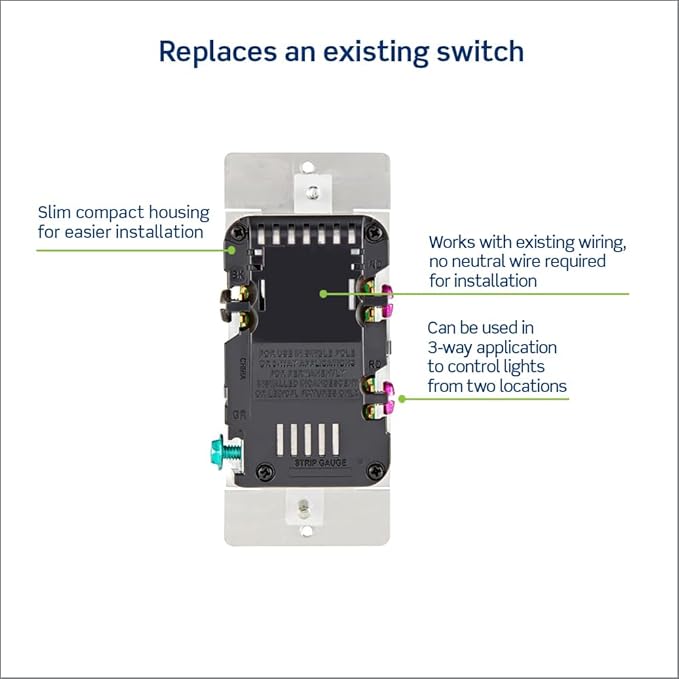 Leviton Decora Slide Dimmer Switch Antimicrobial Treated for Dimmable LED, Halogen and Incandescent Bulbs, DSL06-2AW, White
