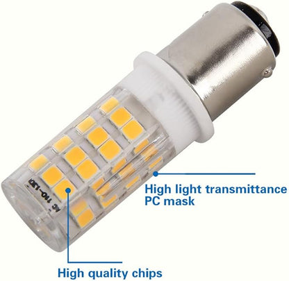 BA15D led bulb 120V Double Bayonet base 5 Watt Warm White 3000K for Sewing Machine Lamp, Non-dimmable (Pack of 4)