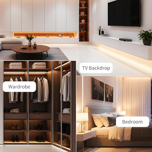 iNextStation 6.56FT 5V USB LED Strip Lights Warm White Neon LED Rope Lights