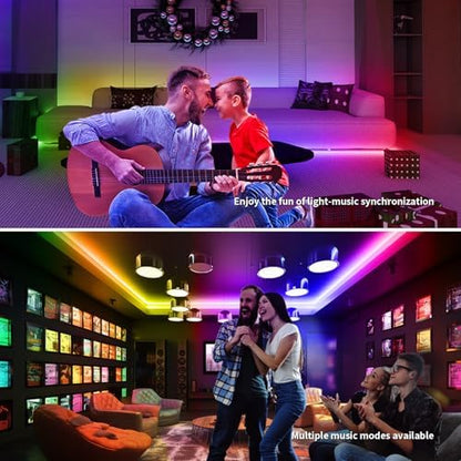 COB RGB Smart IC Strip Lights 40FT Color Flowing Strip Light