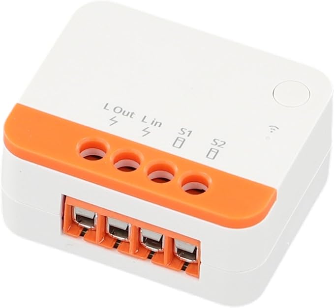 for ZBMINI-L2 for Zigbee 3.0 Smart Switch, Two-Way Relay Module, No Neutral Wire Required, Works with Rocker/Push Button, 100-240V 6A for Home Automation(1PCS)