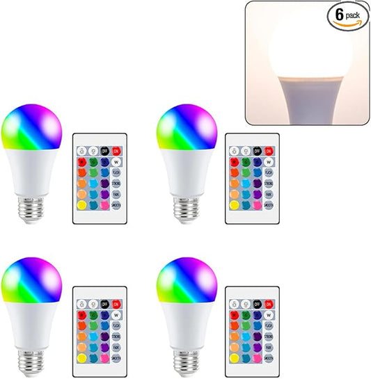 4Pack 10W RGB Colorful Mood Lamp 15Colors Changing 4 Dynamic Modes Multifunction Smart Indoor Atmosphere Nightlight AC85-265V Spotlight Bar Party Festival Background Decoration Lighting With IR Remote