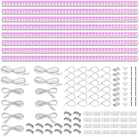 Barrina T5 LED Grow Lights, Full Spectrum Growing Light, 2FT 10W, 8 Packs