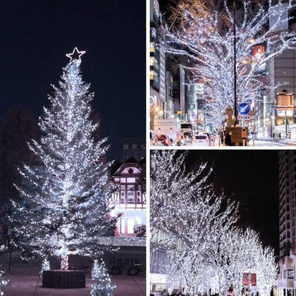 Connectable 99Ft 300LED Christmas String Lights Outdoor Indoor, Cool White
