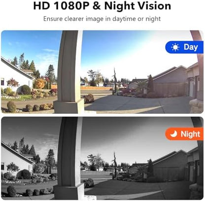 Wireless Doorbell Camera with Monitor Video Door Phone Intercom System 1080P 7'' Touch Screen Two-Way Audio Smart Door Bell with Night Vision, Motion Detection, No Monthly Fees, Tuya APP