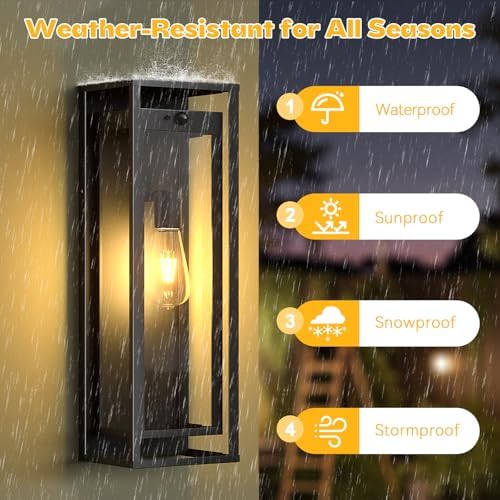 20in Motion Sensor Outdoor Lighting Dusk to Dawn Extra Large Wall Sconce