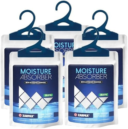 Zarpax Activated Charcoal Moisture Absorber Bags 7.5 oz - Set of 5