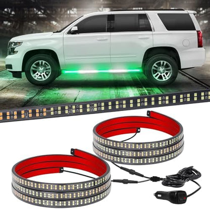 XRIDONSEN 2X 60 inch Running Board Emergency Lights 720 LED Strobe Lights