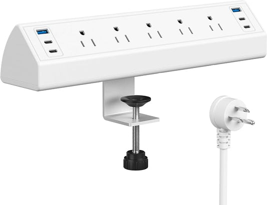 Jgstkcity Desk Clamp Power Strip USB C,Table Surge Protector (Pack of 15)