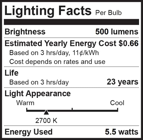 Bioluz LED 92 CRI G25 Globe Light Bulbs Clear Glass Filament 60W Replacement 5.5W Dimmable 2700K LED Bulb, Low Wattage Regular Light Bulbs LED, Bathroom Vanity Decor, 60W Edison Bulbs UL Listed-6-Pack