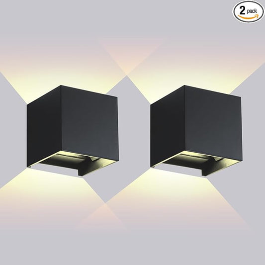 Outdoor Wall Lights 2PCS 3000k Wall Light Outdoor Porch Light Modern Wall Sconce up Down Light Outdoor Wall Light fixtures 20W LED Wall Pack Light