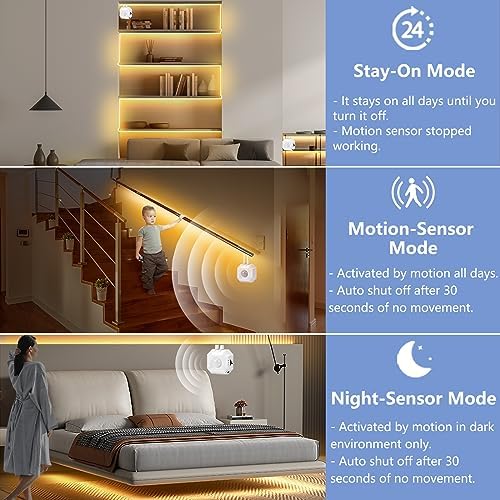 Under Bed Lights Motion Sensor LED Strip Stair Night Lighting Indoor 16.4ft