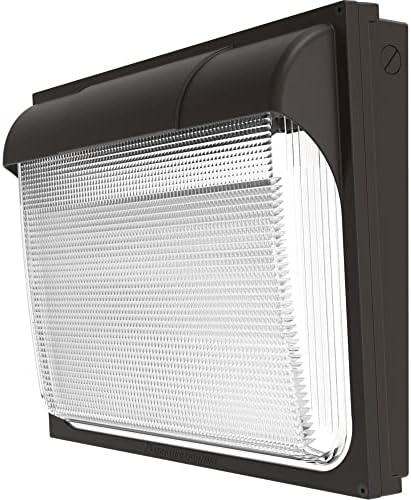 Lithonia Lighting 18" LED Wall Pack Outdoor Light Fixture, Building Wall Light, Adjustable Lumens, 5000K Daylight, MVOLT 120-277V, IP65, Glass Lens, Bronze (TWX3 LED ALO 50K MVOLT DDBTXD)