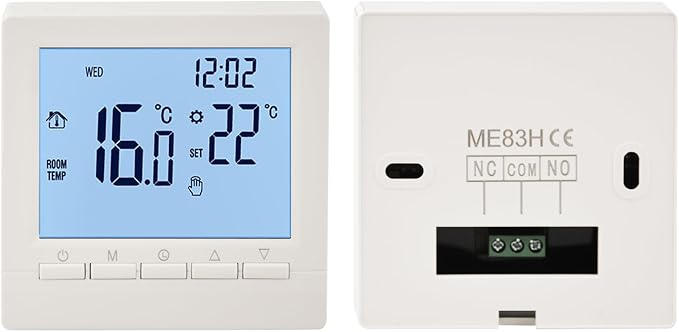 Flylin Week Programmable Thermostat, Digital LCD Display 0-95