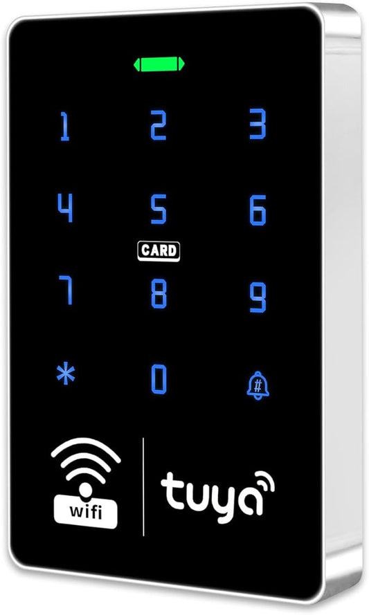 S10 TUYA Wi-Fi Access Control Keypad, IP68 Waterproof, RFID Touchscreen Access Controller, Mobile App Door Opening, Password Keypad, 1000 User Capacity, Home Single and Double Door Access