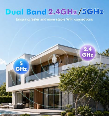 Light Bulb Security Camera,2K 5G & 2.4G WiFi Bulb Cameras for Home Security
