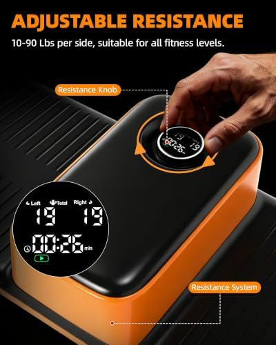 Home Gym Equipment, Smart Digital Cable Machine with Adjustable Resistance, Portable Strength Training System for Full Body Workout, Home, Apartment & Garage