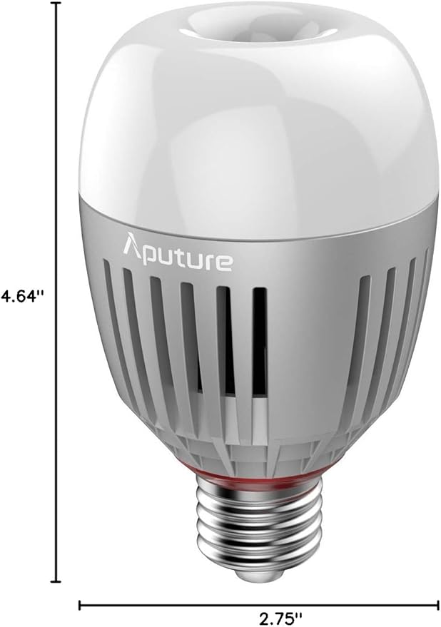US Stock Aputure Accent B7C 7W RGBWW LED Smart Bulb with E26/E27 Socket,TLCI 96+ CRI 95+ 2,000K-10,000K,Built-in Battery/AC Power