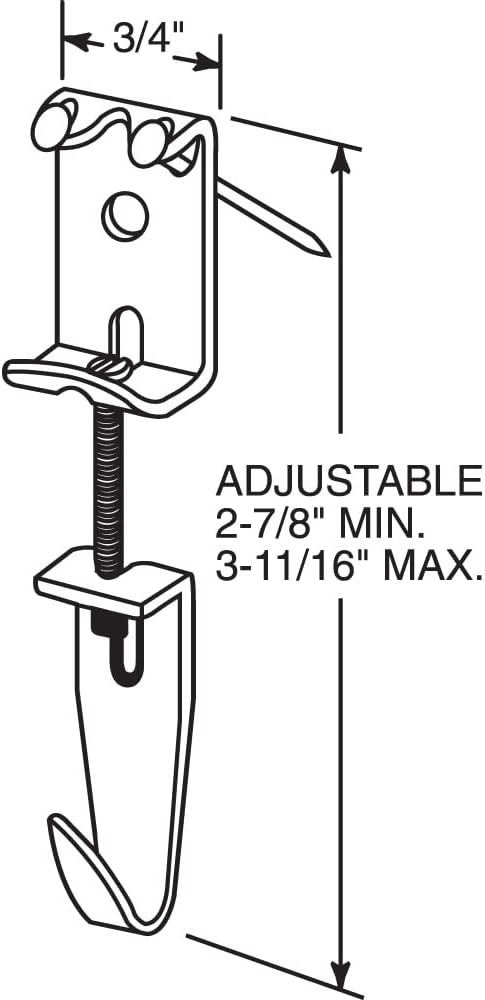 Prime-Line U 9131 2-7/8 In. to 3-11/16 In. Steel Zinc Plated Finish Picture and Mirror Hanger (2 Pack)