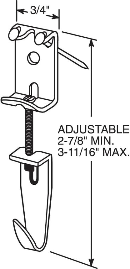 Prime-Line U 9131 2-7/8 In. to 3-11/16 In. Steel Zinc Plated Finish Picture and Mirror Hanger (2 Pack)