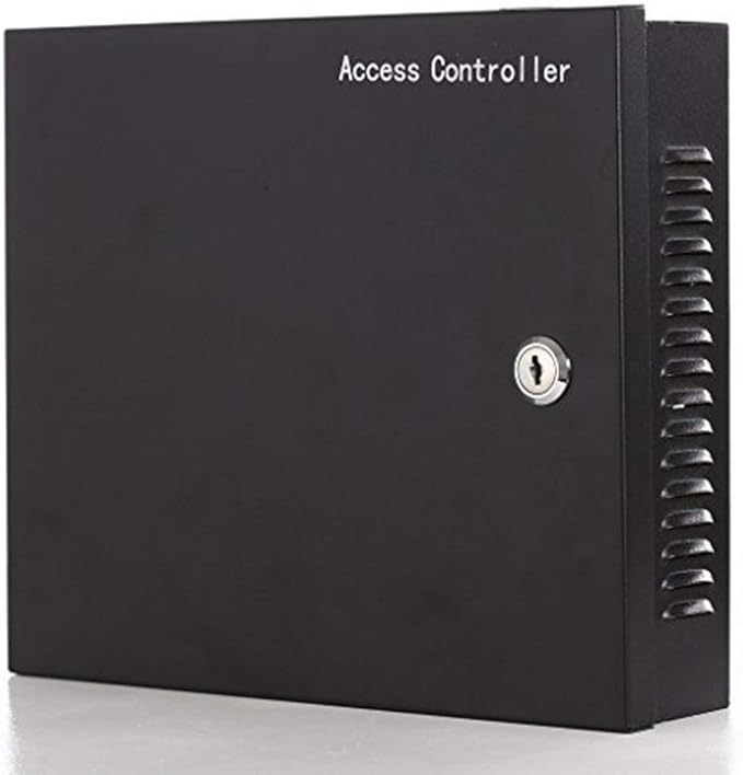1 Door Proximity RFID Card Access Control System with 600lbs Magnetic Lock 110V Power Supply Box RFID Reader Push to Exit Button USB Enroll Reader Card & Key Fob APP Remotely Open Lock