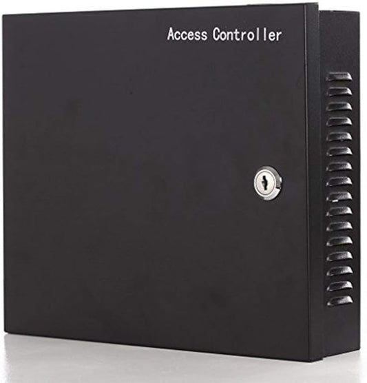 1 Door Proximity RFID Card Access Control System with 600lbs Magnetic Lock 110V Power Supply Box RFID Reader Push to Exit Button USB Enroll Reader Card & Key Fob APP Remotely Open Lock