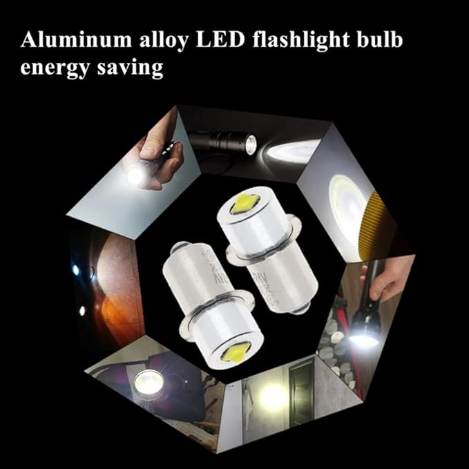 CUIFATI Upgrade Led Bulb, 5w 6-24v P13.5s High Power Led Upgrade Bulb,with for Upgrade Bulb Or Replacement Flashlight Bulb.