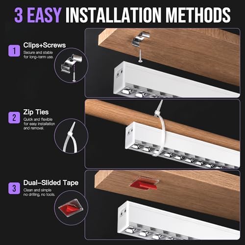 KingLED Grow Lights for Indoor Plants, Natural-Like 5000K Full Spectrum Plant Lights for Indoor Growing, 48W(4 X 12W) High PPFD 2FT LED Grow Light Strips for Seed Starting, Linkable, 4-Pack