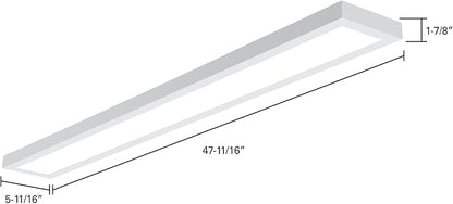 Metalux MMS Multi-Mount 6 in x 4 ft LED Panel Ceiling Light with 5 CCT and Lumen Select, 0-10V Dimming, Surface Mount, Recessed, Suspended, Wall Mount, 90 CRI - 4MMS6-L3C5-UNV