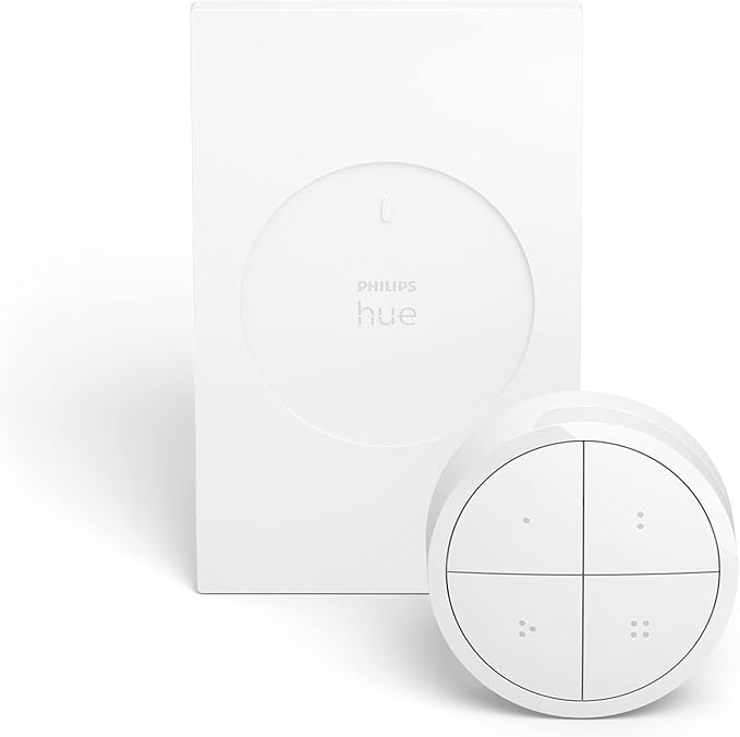 Philips Hue White and Color A21 High Lumen Smart Bulb, 1600 Lumens 1 Bulb & Wall Tap Dial Light Switch, Installation-Free, Smart Home, Exclusively Smart Lights, White, 1-Pack
