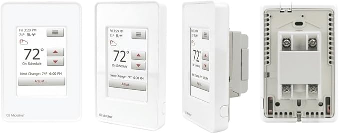 WarmlyYours UWG4-4999 nSpire Touch WiFi Programmable Smart Thermostat, with Touchscreen, Class A GFCI, and Floor Sensor (White)
