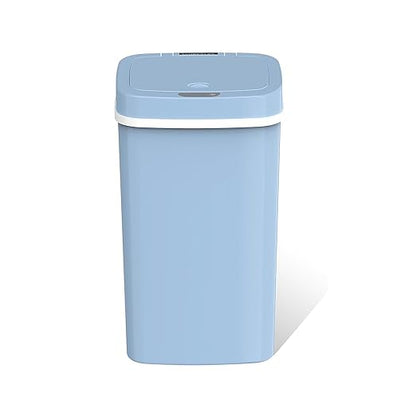 15L Smart Diaper Pail with Motion Sensor Lid | Touchless Hands-Free Baby Diaper Trash Can | Double Locking Seal | Slim Space-Saving Design | Quiet & Durable (Baby Blue)