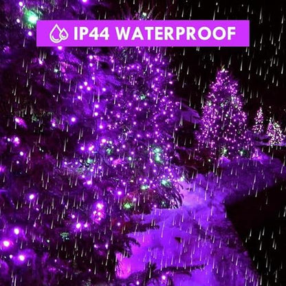 Connectable 88Ft 240LED Halloween String Lights Outdoor Indoor, Purple