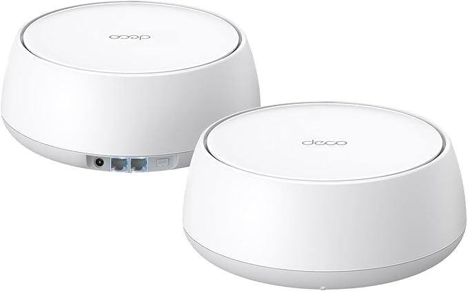 TP-Link Deco 7 BE25 Dual-Band BE5000 WiFi 7 Mesh Wi-Fi System | 4-Stream 5 Gbps, 240 Mhz Channels | Covers up to 4,600 Sq.Ft | 2X 2.5G Ports Wired Backhaul | VPN,MLO, AI-Roaming, HomeShield, 2-Pack