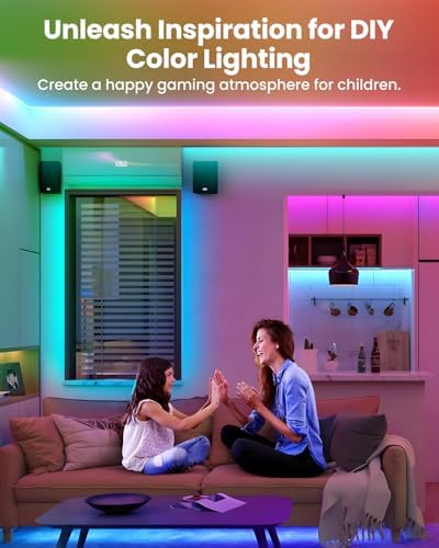 Pak LED Lights for Bedroom, 32.8ft(2 Rolls of 16.4ft) Smart RGB+IC LED Strip Lights with App/Remote Control, Music Sync Color Changing Flexible LED Lights with 64 Scene Modes for Party, Home, Gaming