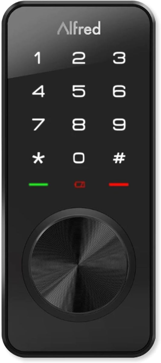 Alfred Touchscreen Keypad Pin + Bluetooth + Z-Wave + Key Entry (DB1-B-BL) Smart Door Lock