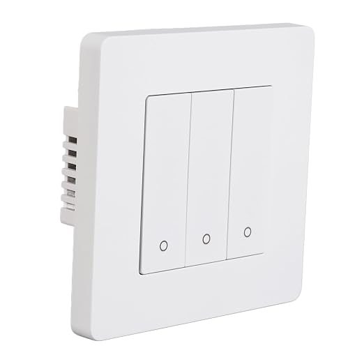 Jeanoko 3 Gang Smart Control Panel Compact Design Intelligent Switch for Home Automation System PVC Material (White)