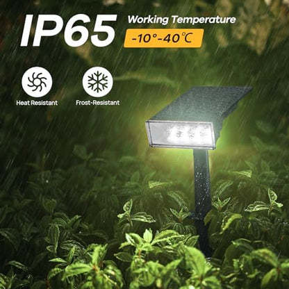 Consciot Solar Spot Lights Outdoor, Cool White, 170° Wide Beam