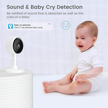 litokam Indoor Cameras for Home Security with Night Vision, Pet Camera with Phone App, WiFi Home Security Camara, Baby Monitor Compatible with Alexa, Motion Detection, 2-Way Audio, 2 Pack, 1080P