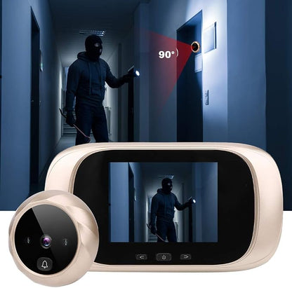 Tbest Digital Peephole Viewer Camera 2.8in TFT LCD Screen, IR Night Vision Doorbell Visual Door Viewer Fits 35-110mm Door Thickness 14-30mm Door Hole Cyclic Storage Camera