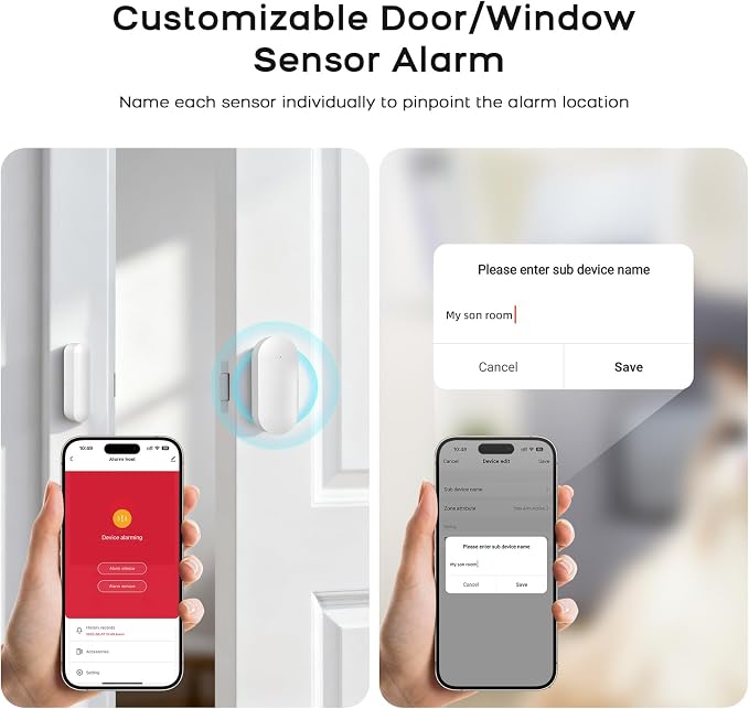 Home Security Systems,22Piece WiFi+GSM/4G with 2K HD Camera Wireless Home Alarm System Kit,Phone Smart Life/Tuya App Control & Real-Time Alert,SOS Button,NO Monthly Fees,Easy to Install