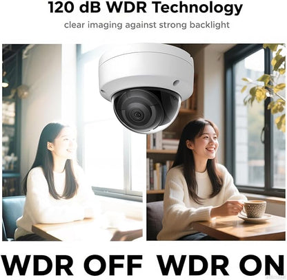 DS-2CD2183G2-I 4K 8MP AcuSense Vandal Fixed Dome POE IP Camera Outdoor, 2.8mm Wide Angle, 3-Axis, WDR, IP67, IK10, Work with Ⲏіkconnect