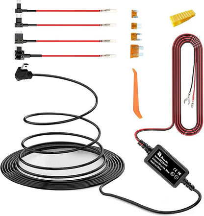 Dash Cam Hardwire Kit Mini USB Bangjia 12V-24V to 5V/2A Car Dash Camera Charger Power Cord（11.5ft