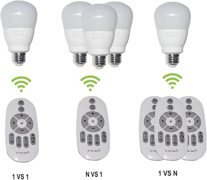 Smart Led Light-Bulb Dimmable with Remote-Control E26 9W Light Bulbs Adjustable Color Temperature (Warm/Cool) and Brightness, 2 Pack (2 Bulbs + 1 Remote)