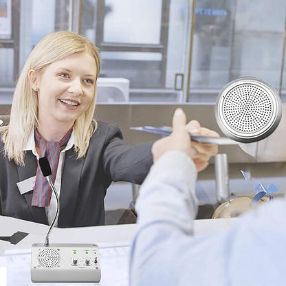 Window Speaker System, Dual Way Window Microphone Intercom Speaker, Intercom System for Business, Home, Office, School, Counter, Bank and Station