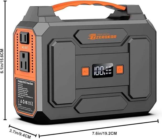 Portable Power Station with 40W Solar Panel, 100W Solar Powered Generator